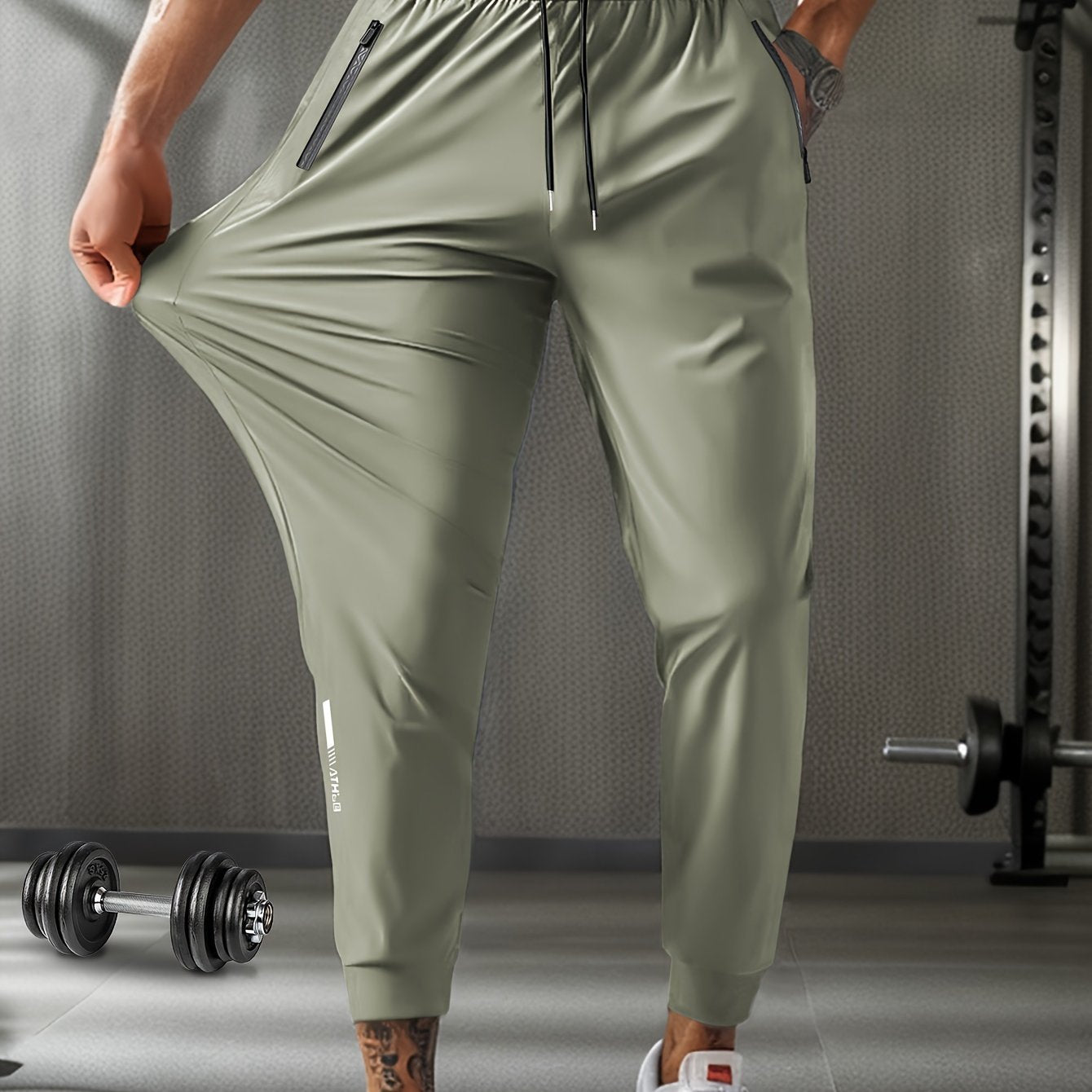 Men's Cuffed Sweatpants, Drawstring & Pockets