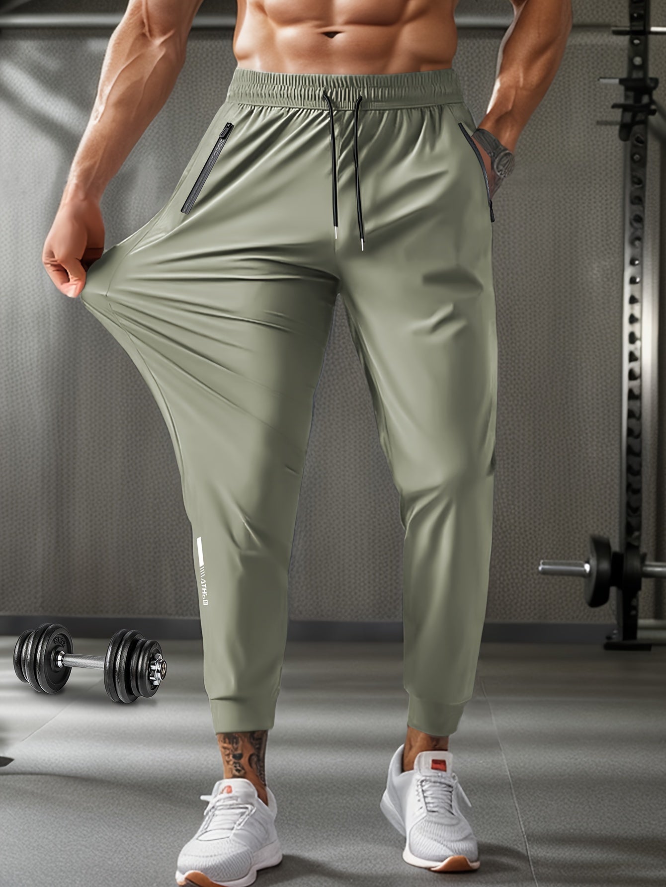 Men's Cuffed Sweatpants, Drawstring & Pockets