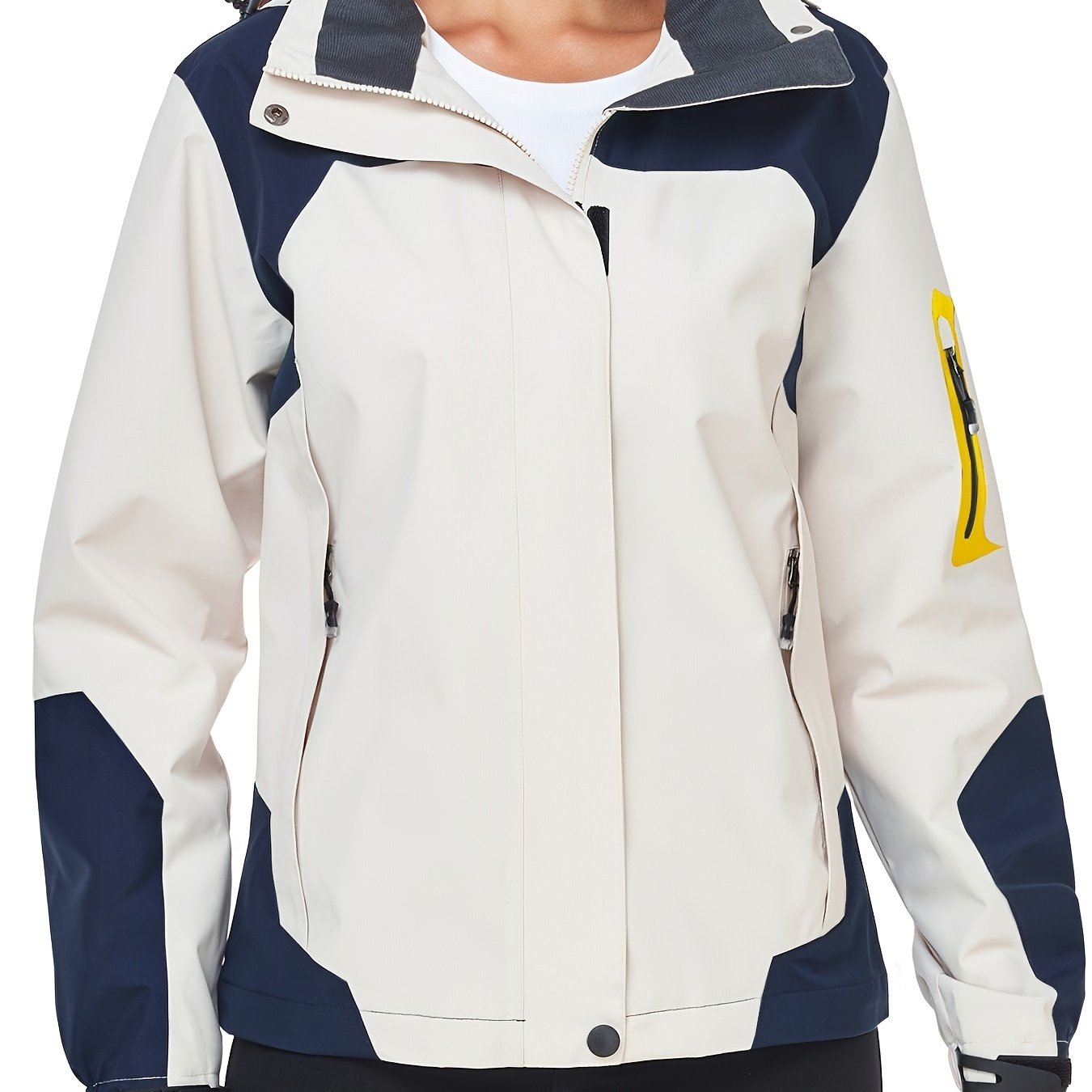Womens Waterproof Rain Jacket Lightweight Active Outdoor Raincoat With Removable Hood