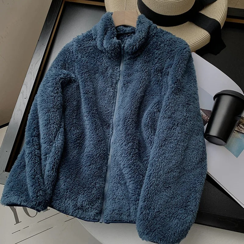 Riley™ - Kuscheliger Teddymantel mit Reißverschluss