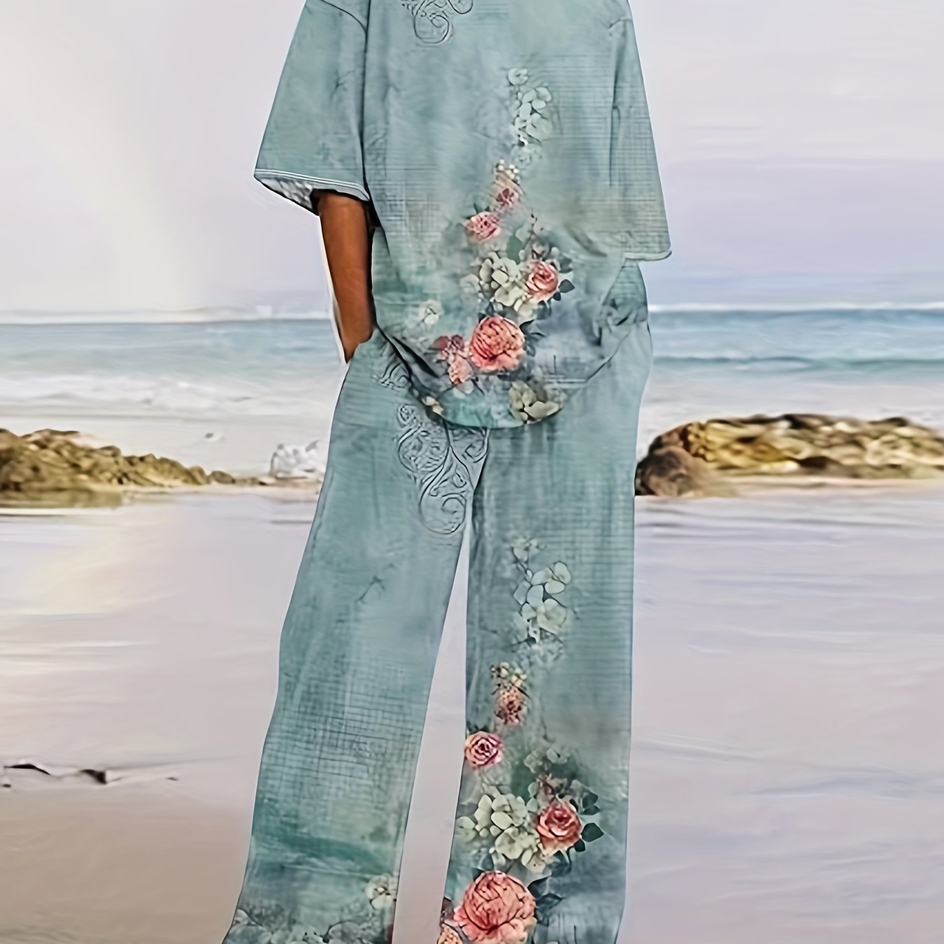 Blue Vintage Flower
