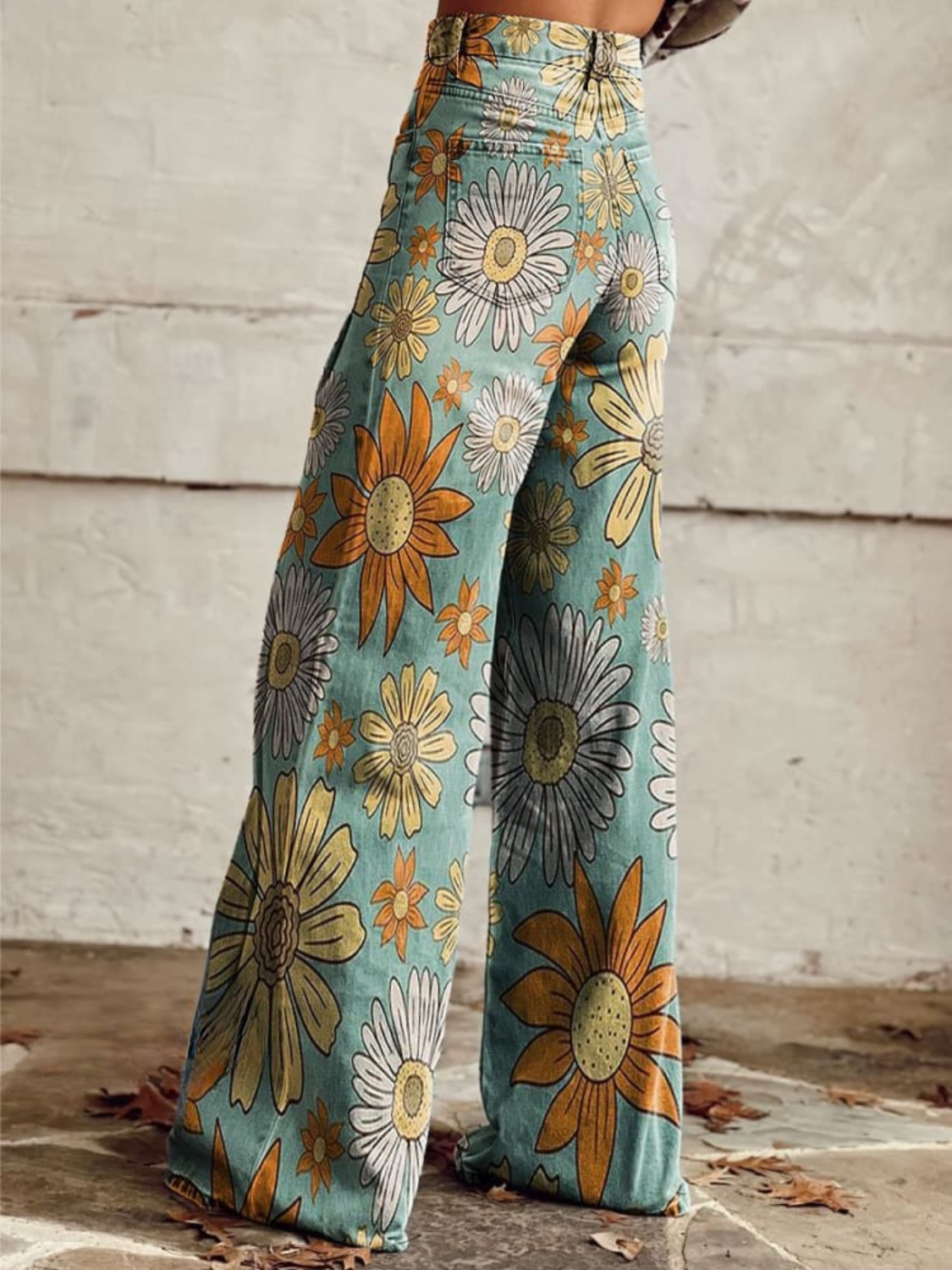 Scarlett™ - Calças largas com estampa floral vintage
