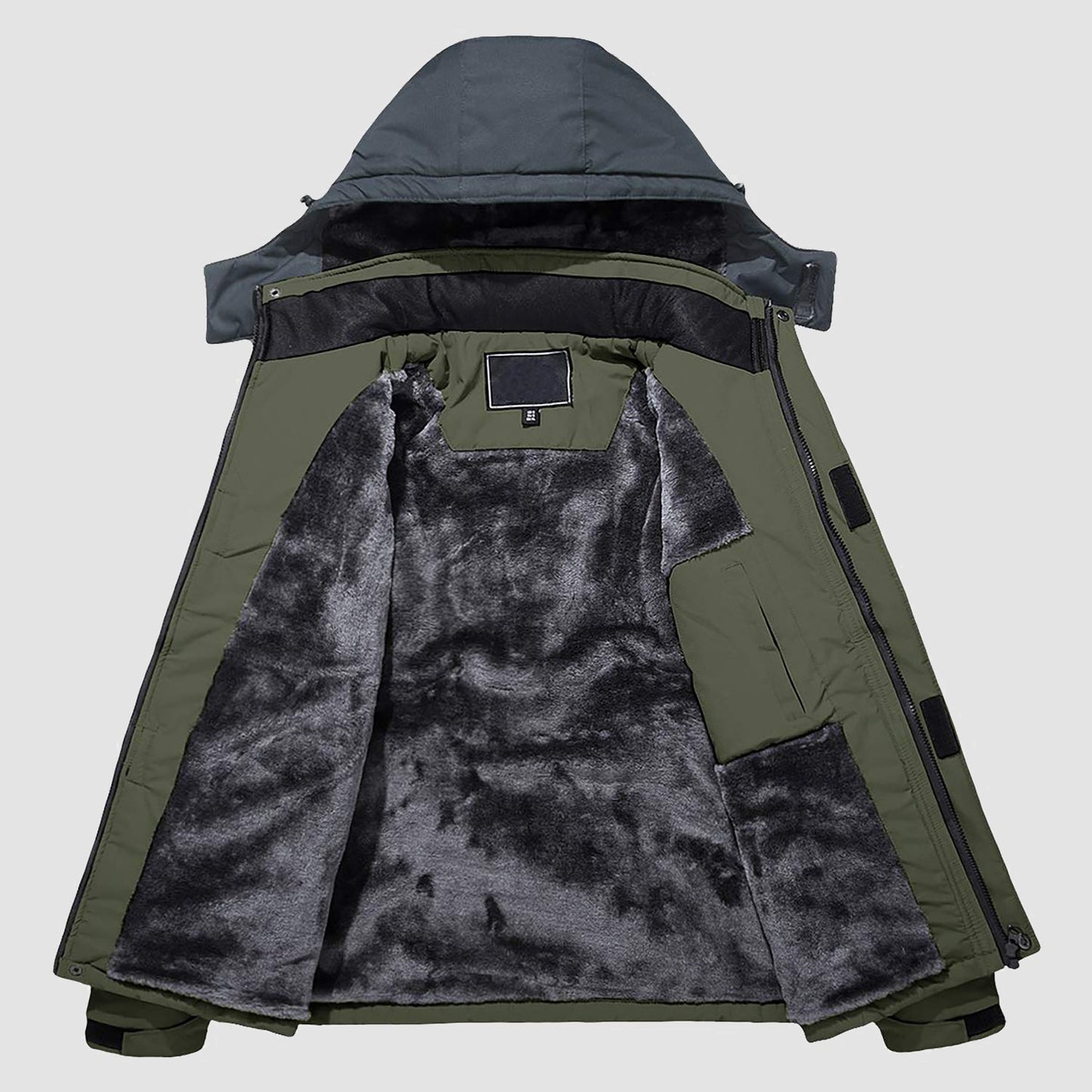 Men's Winter Jacket Water Repellent Ski Snow Jacket Warm Fleece Coat