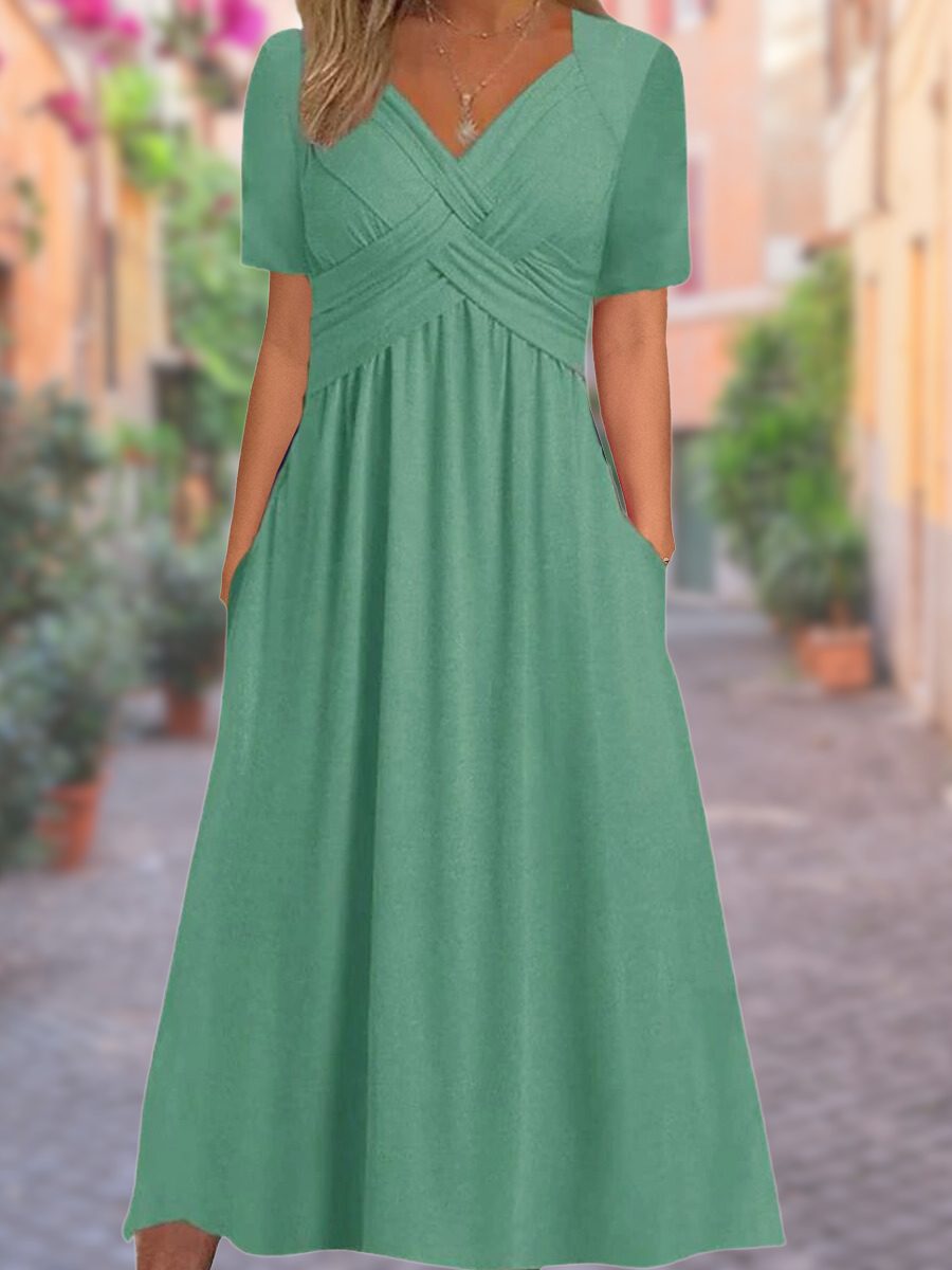 Aria™ - Vestido confortável com decote em V