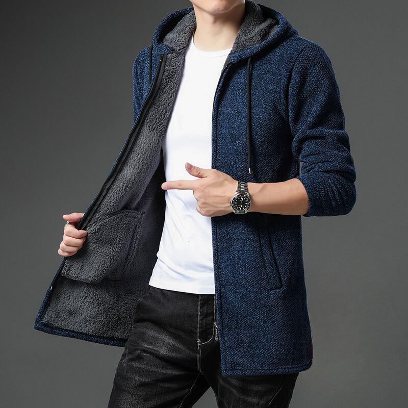 Gabriel | Lange Strickjacke mit Kapuze