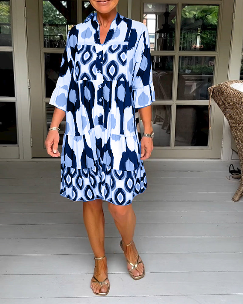Aria™ - Vestido Midi Estampado Elegante