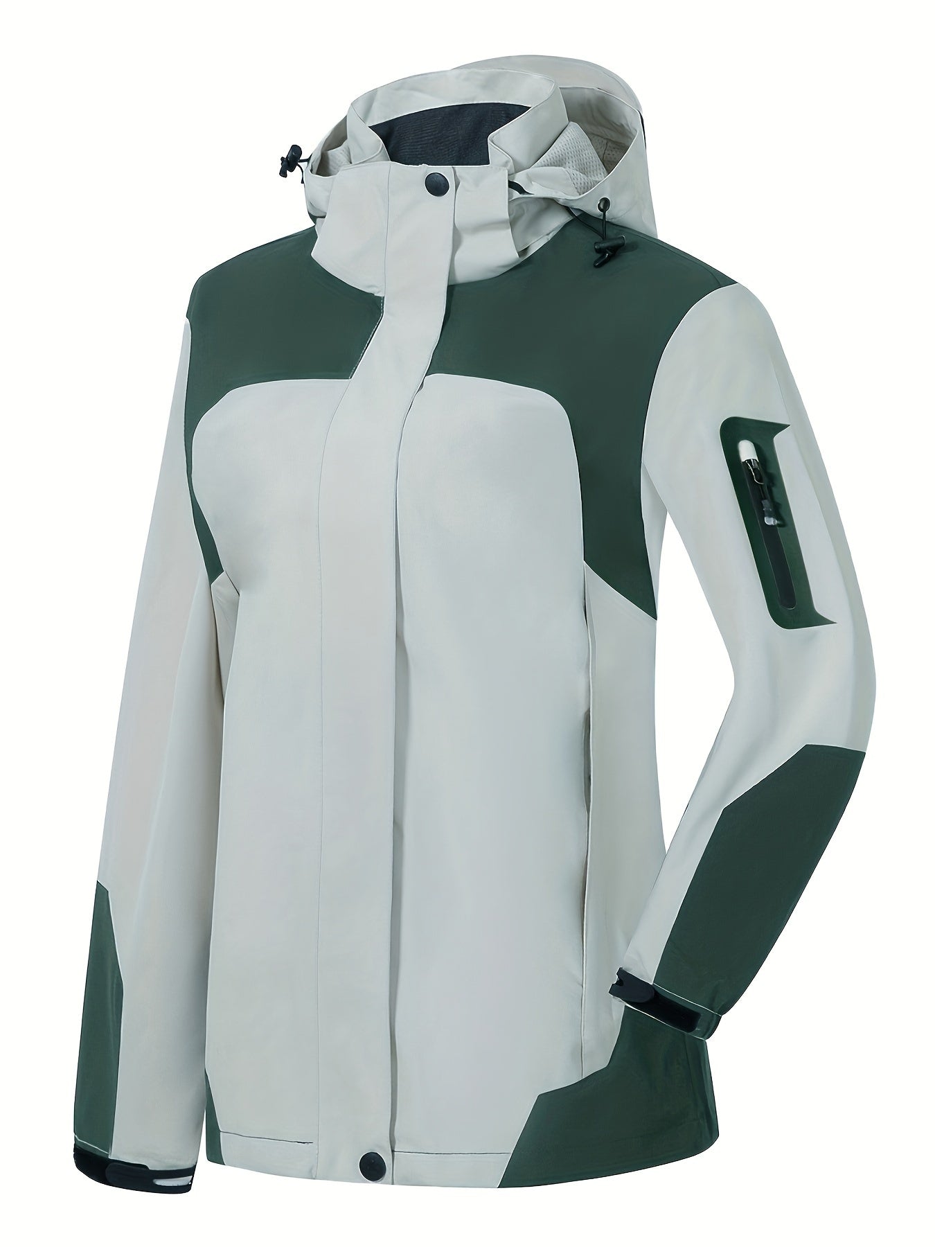 Womens Waterproof Rain Jacket Lightweight Active Outdoor Raincoat With Removable Hood