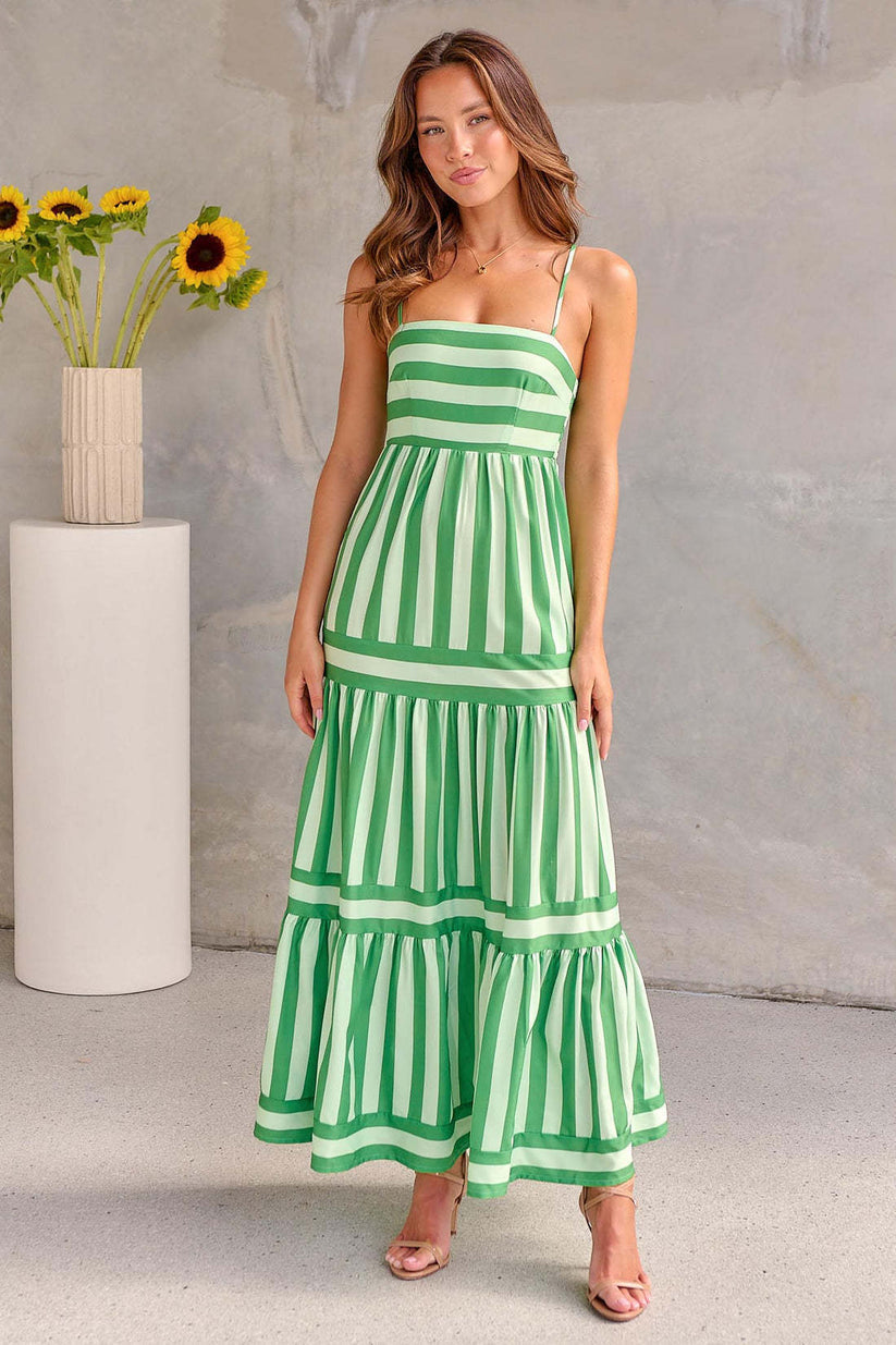 Victoria™ - Vestido longo listrado elegante para o verão
