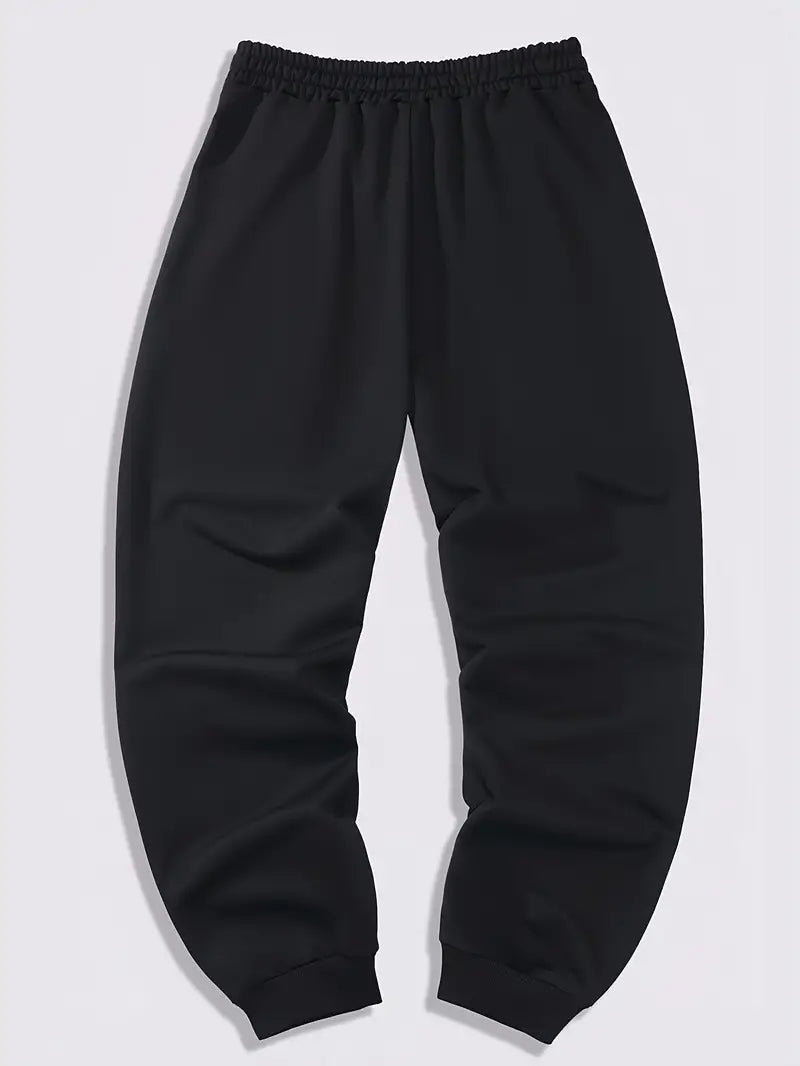 3pcs Men's Joggers - Solid Color, Drawstring Waist, Casual Athletic Sweatpants