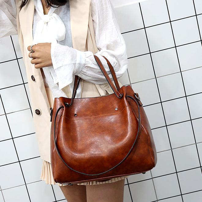 Riley™ - Conjunto de bolsa vintage macia de 4 peças