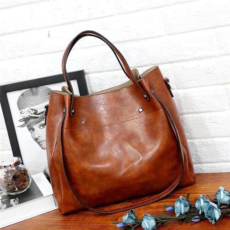 Riley™ - Conjunto de bolsa vintage macia de 4 peças