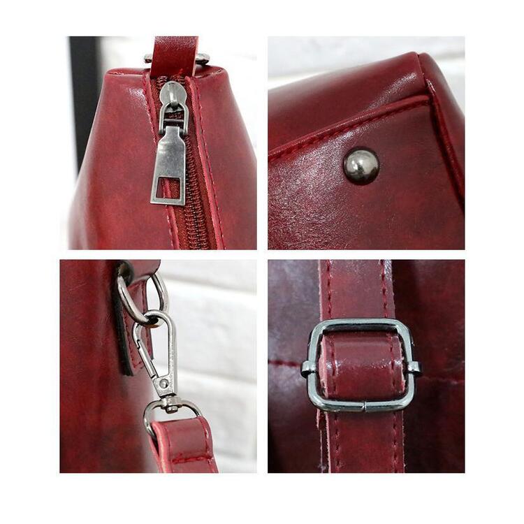 Riley™ - Conjunto de bolsa vintage macia de 4 peças