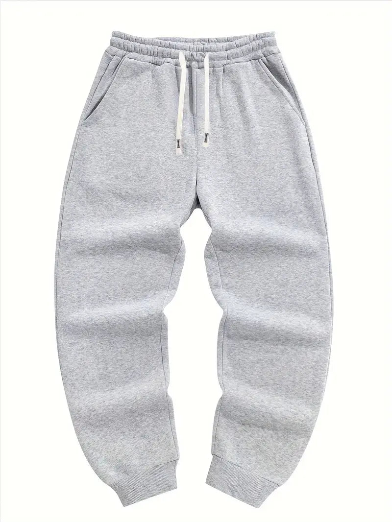 3pcs Men's Joggers - Solid Color, Drawstring Waist, Casual Athletic Sweatpants