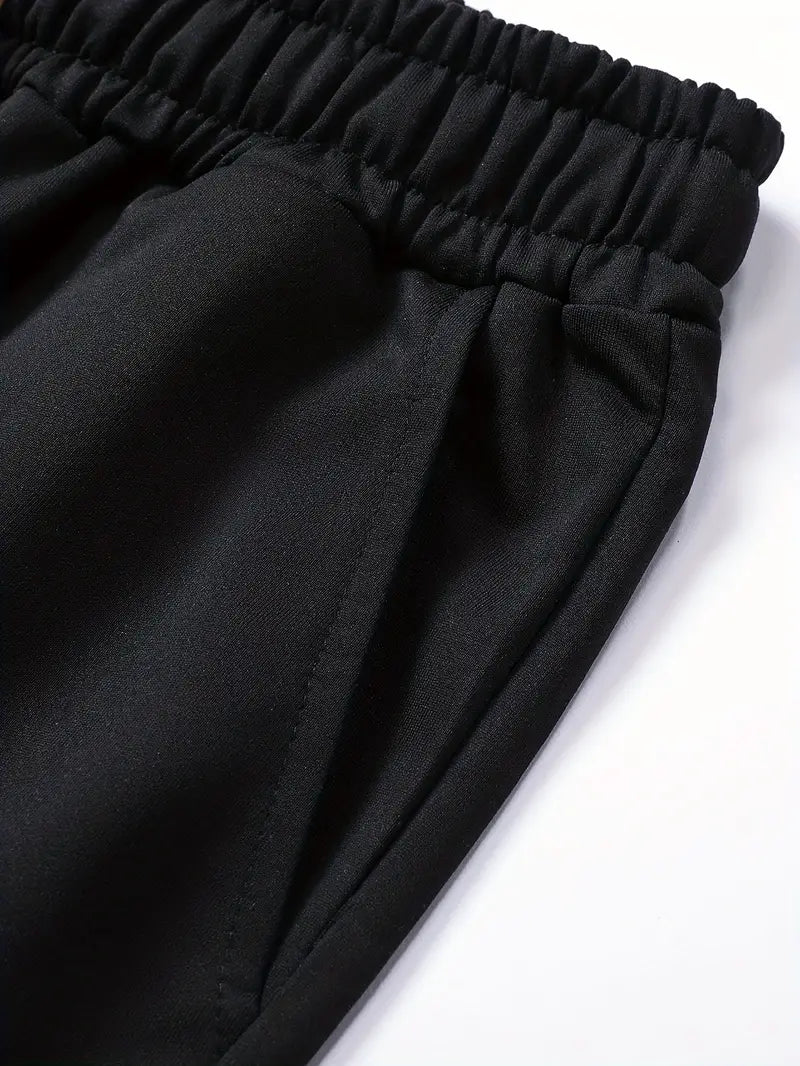 3pcs Men's Joggers - Solid Color, Drawstring Waist, Casual Athletic Sweatpants