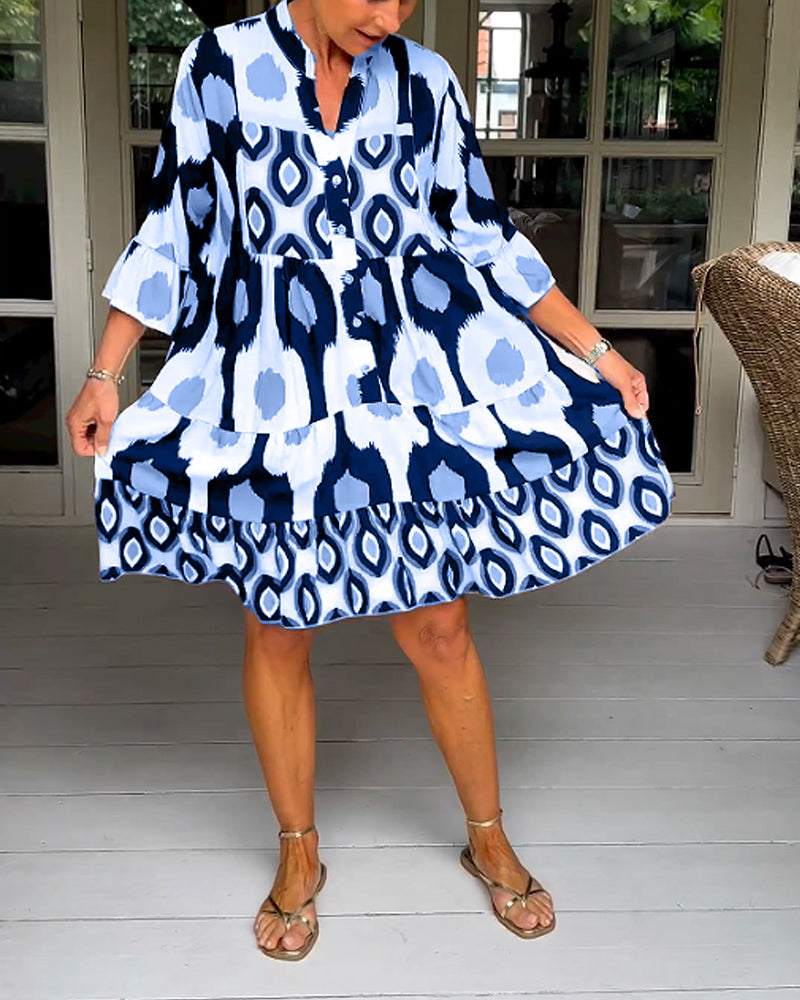Aria™ - Vestido Midi Estampado Elegante
