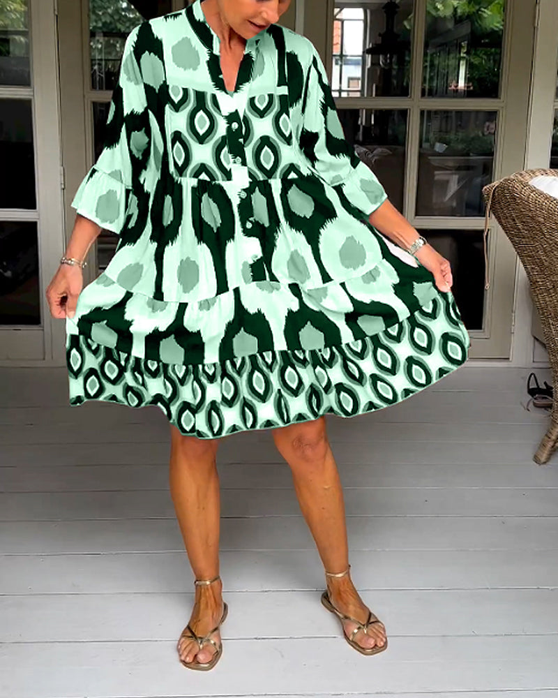 Aria™ - Vestido Midi Estampado Elegante