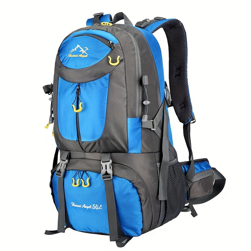 50L 1pc 13.21gal Large Capacity Mountaineering Bag, Waterproof Hiking Backpack For Men Women, Suitable For Outdoor Travel Climbing Camping
