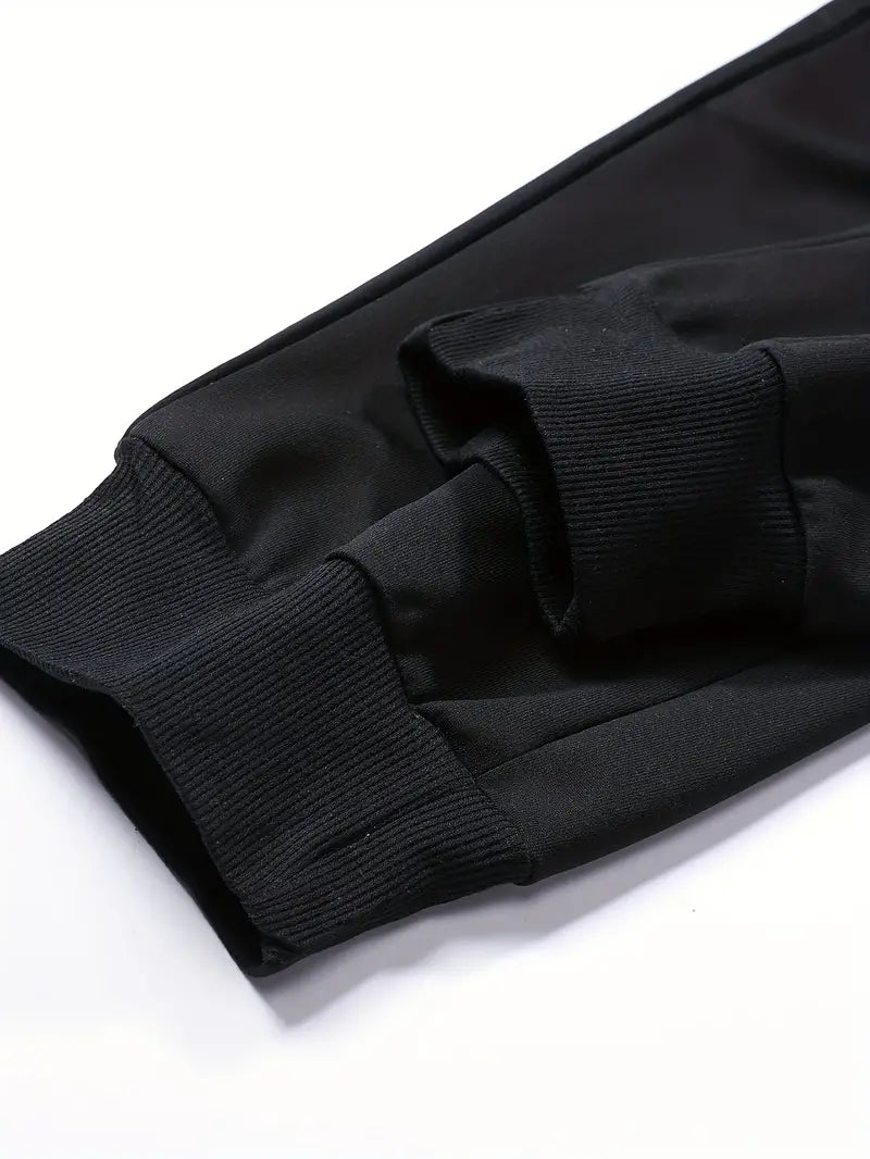 3pcs Men's Joggers - Solid Color, Drawstring Waist, Casual Athletic Sweatpants