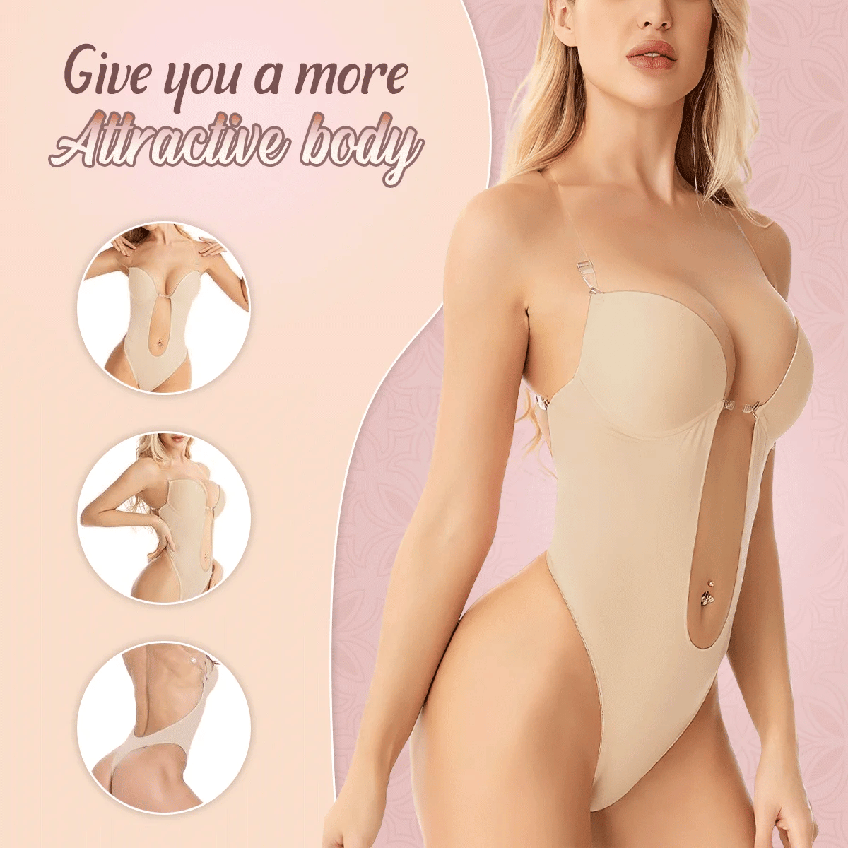 InviShaper™ - Sutiã modelador de corpo sem costas e decotado