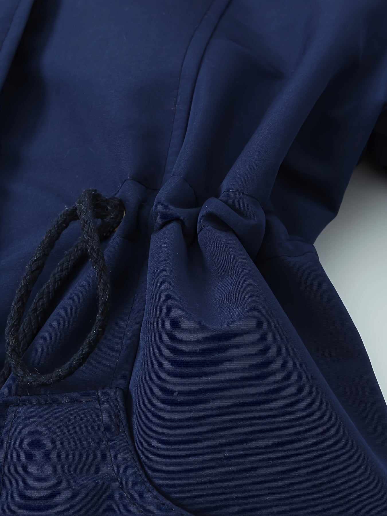 Women's Hooded Midi Coat, Padded, Drawstring Detail