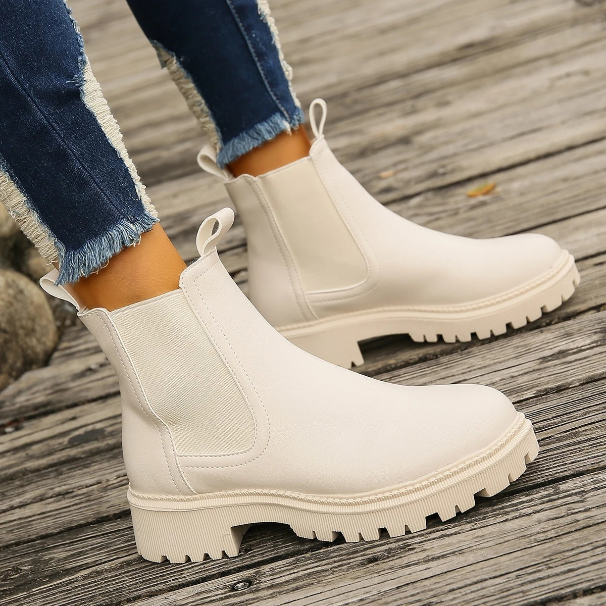 Aria™ – Stilvolle Chelsea-Stiefel aus veganem Leder