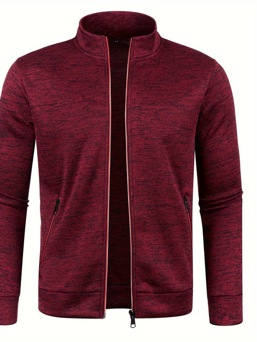 Herren-Cardigan mit Reißverschluss, lässiger Pullover für Herbst/Winter