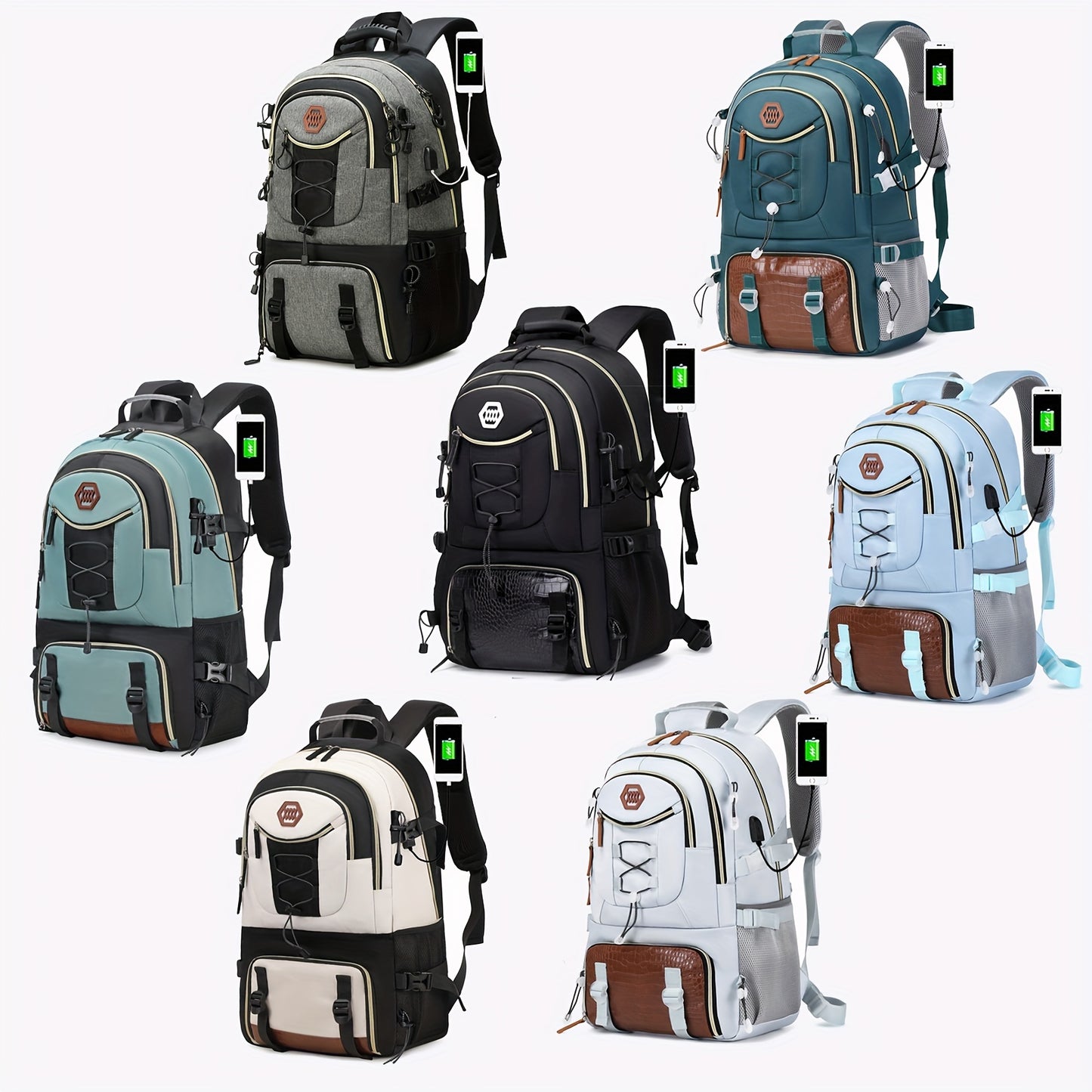 A Large Capacity Travel Backpack For Men, 40L Hiking Camping Backpack With Shoe Compartment, Multifunctional Casual Backpack, Can Fit A 17.3-inch Laptop Backpack.