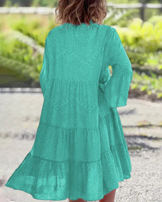 Alyssa™ - Vestido Boho Respirável com Mangas Estilosas