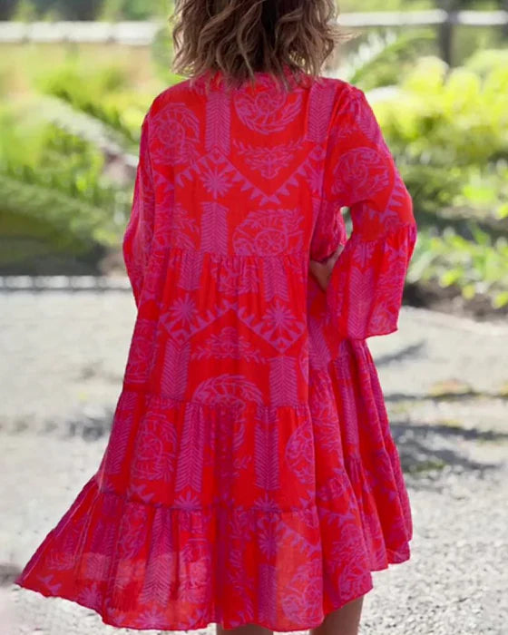 Alyssa™ - Vestido Boho Respirável com Mangas Estilosas