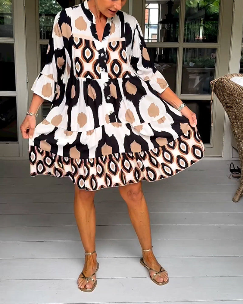 Aria™ - Vestido Midi Estampado Elegante