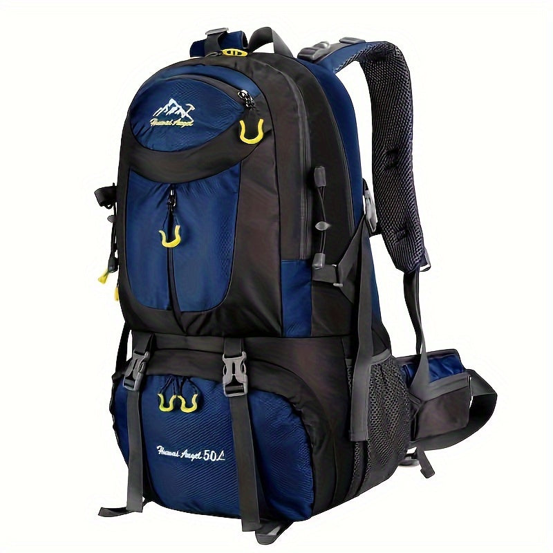50L 1pc 13.21gal Large Capacity Mountaineering Bag, Waterproof Hiking Backpack For Men Women, Suitable For Outdoor Travel Climbing Camping