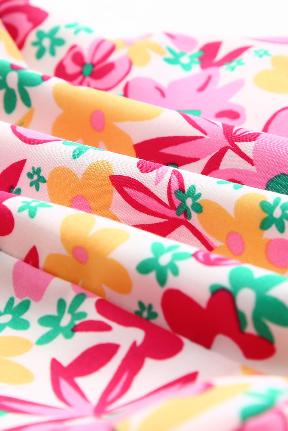 Smocked Bodice Ruffle Floral Dresses