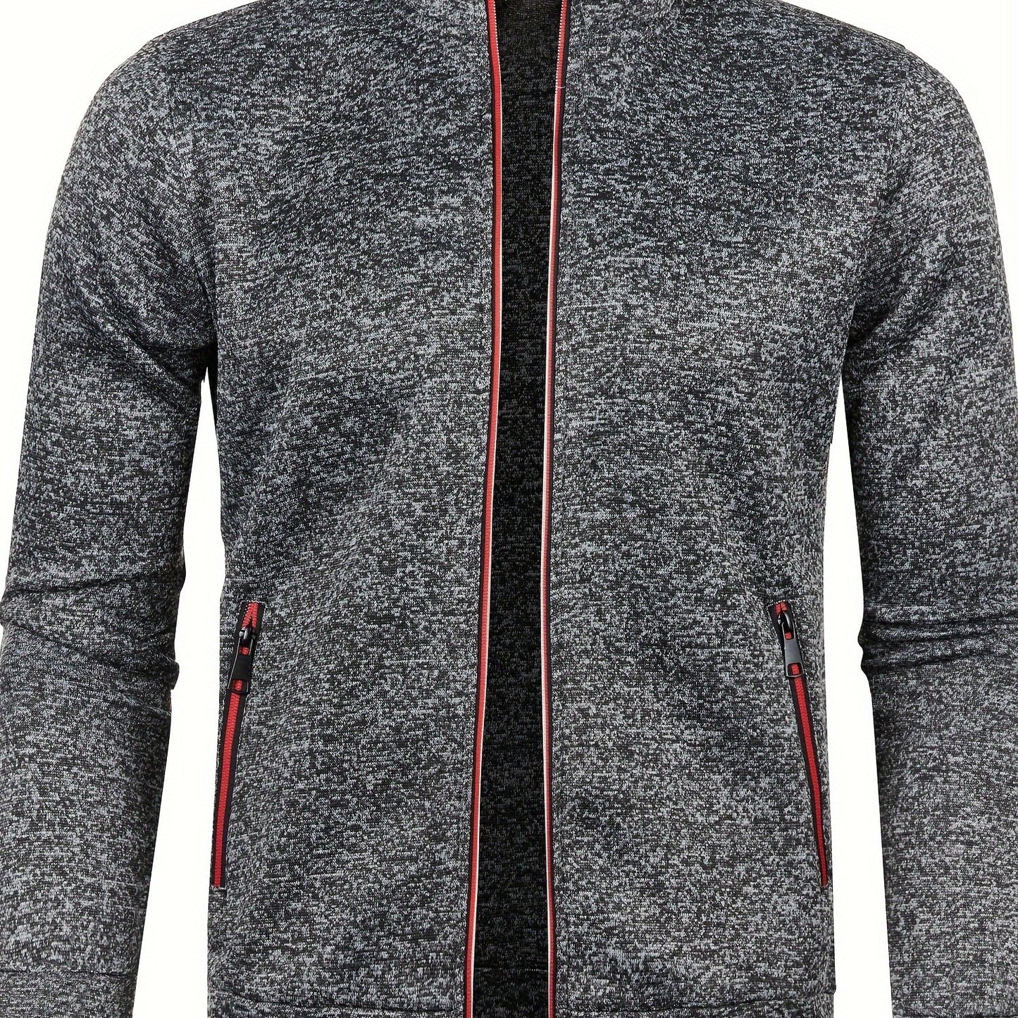 Herren-Cardigan mit Reißverschluss, lässiger Pullover für Herbst/Winter