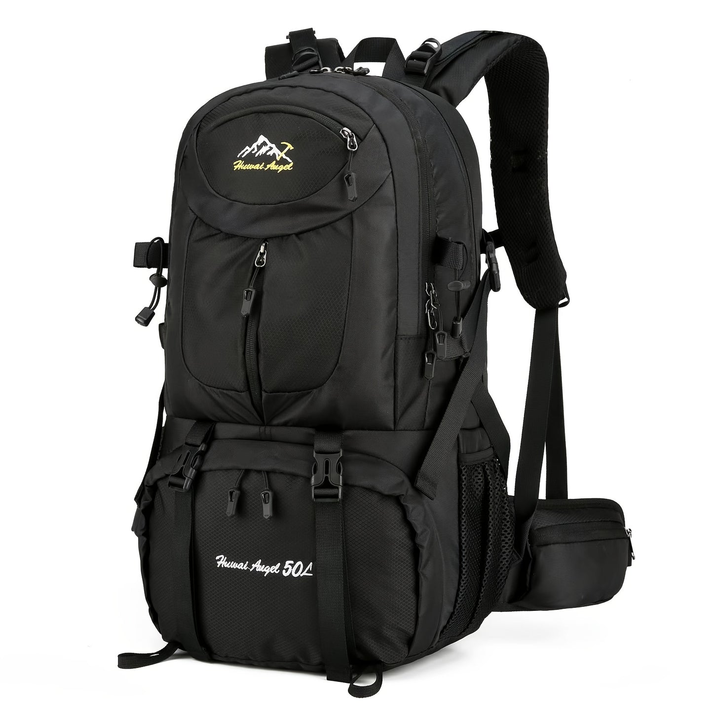 50L 1pc 13.21gal Large Capacity Mountaineering Bag, Waterproof Hiking Backpack For Men Women, Suitable For Outdoor Travel Climbing Camping