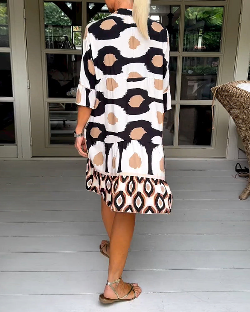Aria™ - Vestido Midi Estampado Elegante