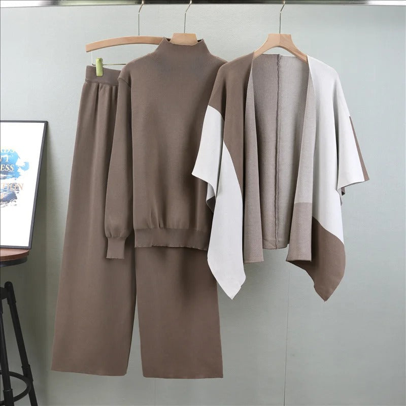 Alyssa™ – Eleganter dreiteiliger Strickanzug