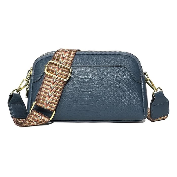 Olivia™ Elegant Allure | Bolsa tiracolo mini com padrão crocodilo