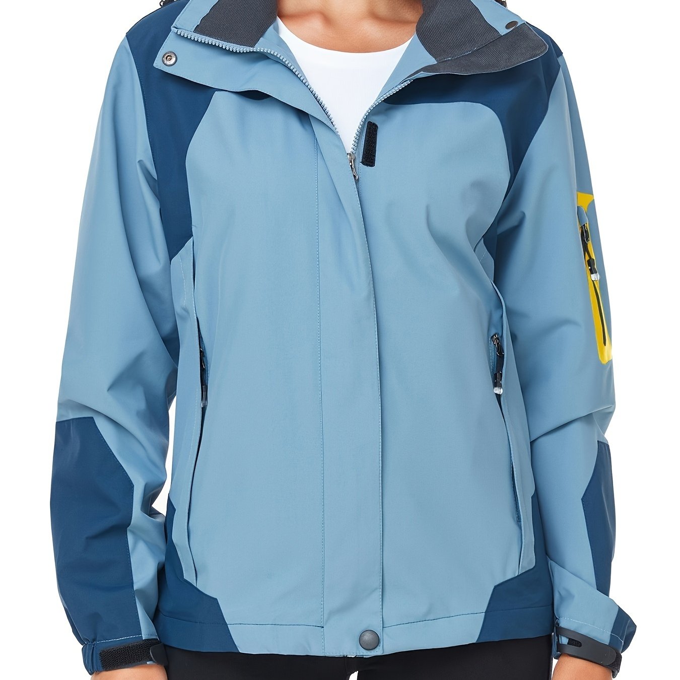 Womens Waterproof Rain Jacket Lightweight Active Outdoor Raincoat With Removable Hood