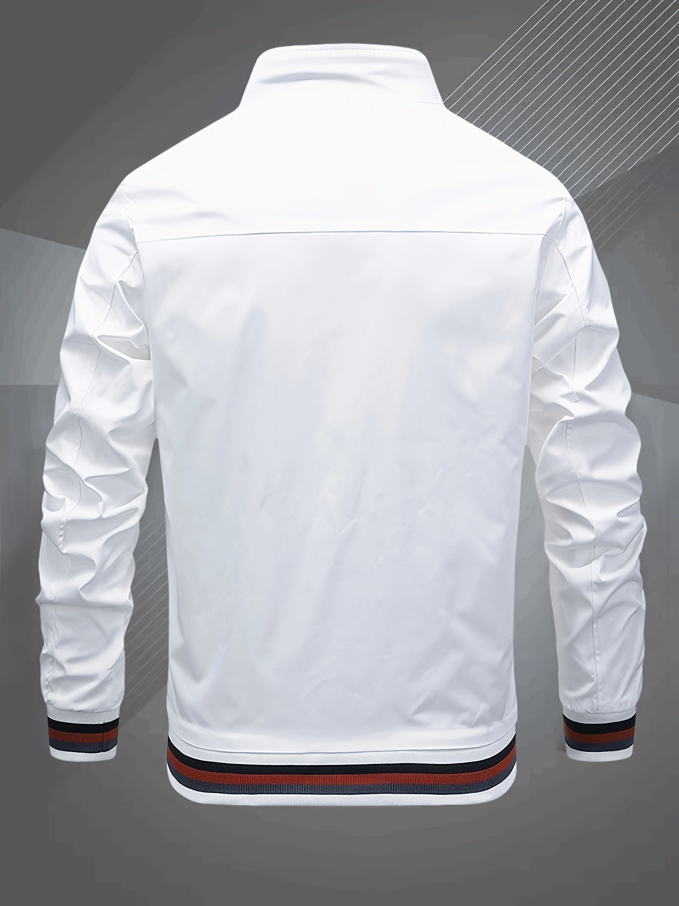 Klassische Bomberjacke mit Baseballkragen für Herren, Windbreaker für Frühling/Herbst