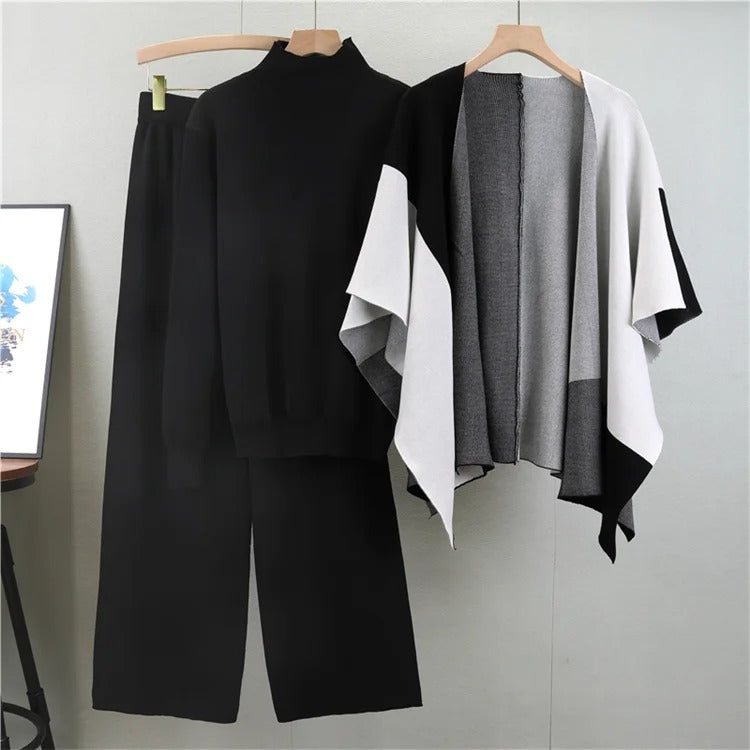 Alyssa™ – Eleganter dreiteiliger Strickanzug