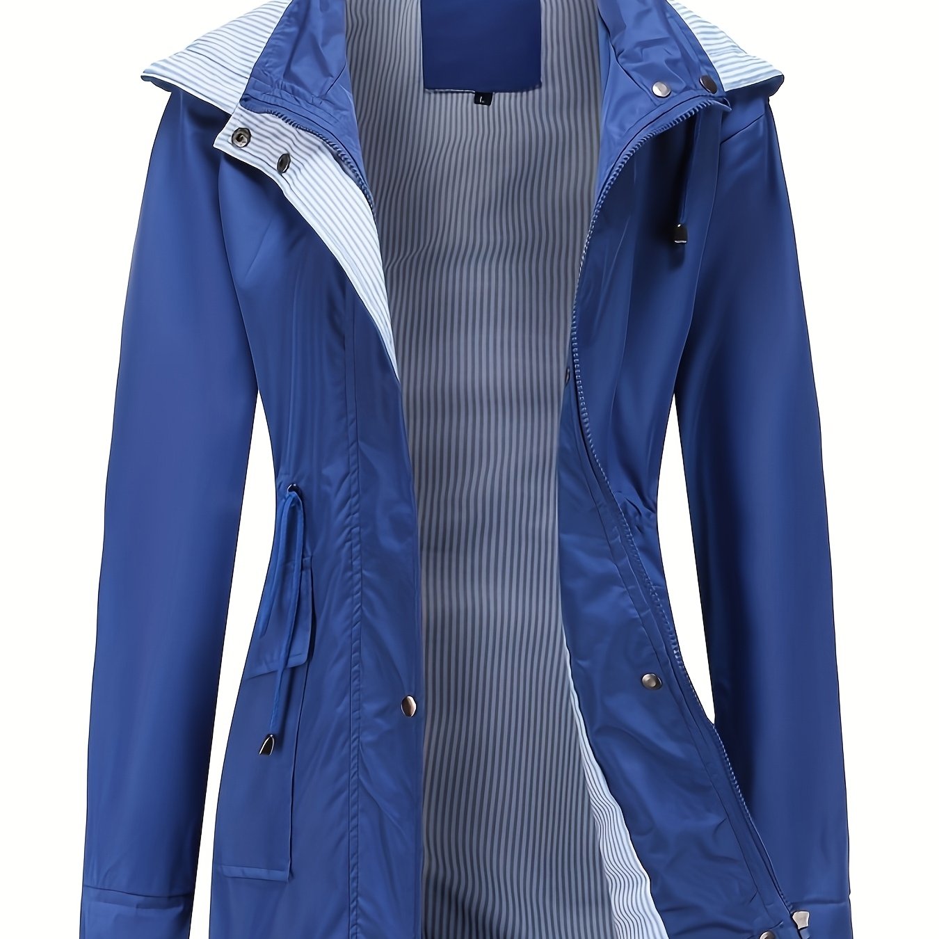 2025 New Autumn And Winter Detachable Hooded Trench Coat for Women, Plus Size Stylish Casual Outdoor Raincoat.