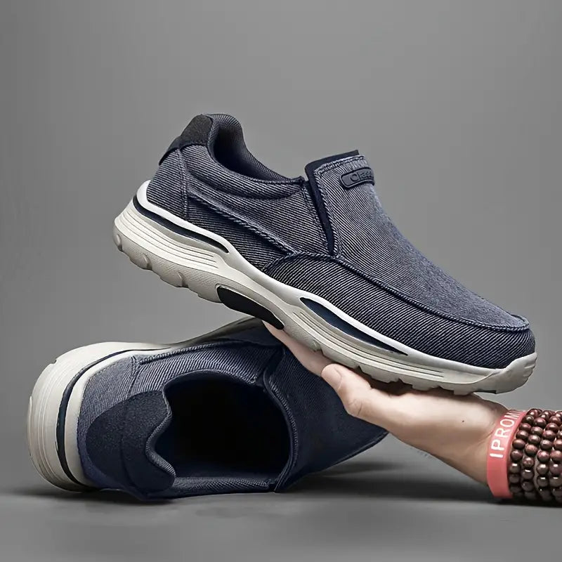 Atmungsaktive Slipper-Schuhe aus Canvas für Herren, bequeme Lauf-Sneaker