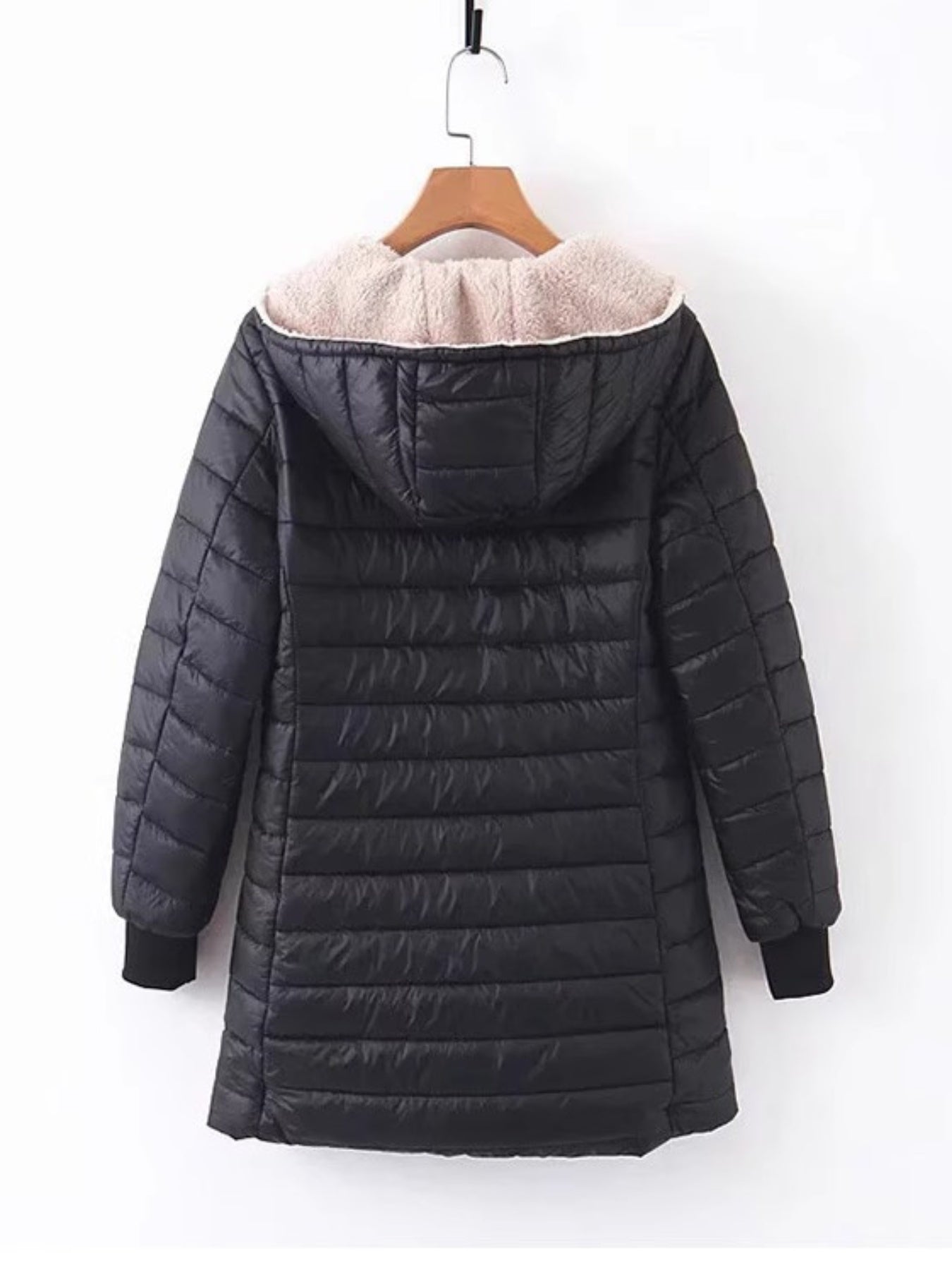 Women's Casual Puffer Coat, Lightweight Hooded Zip-Up Winter Jacket