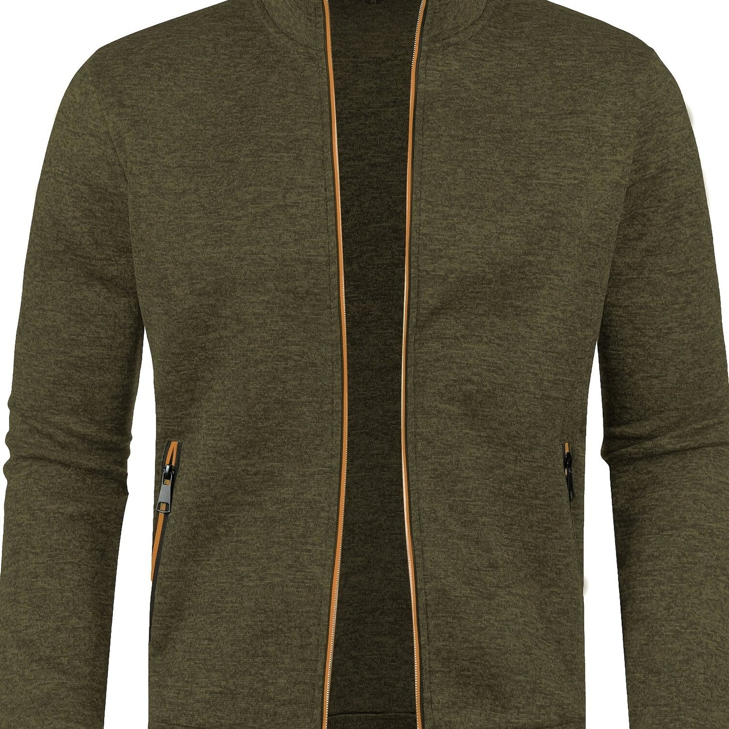 Herren-Cardigan mit Reißverschluss, lässiger Pullover für Herbst/Winter