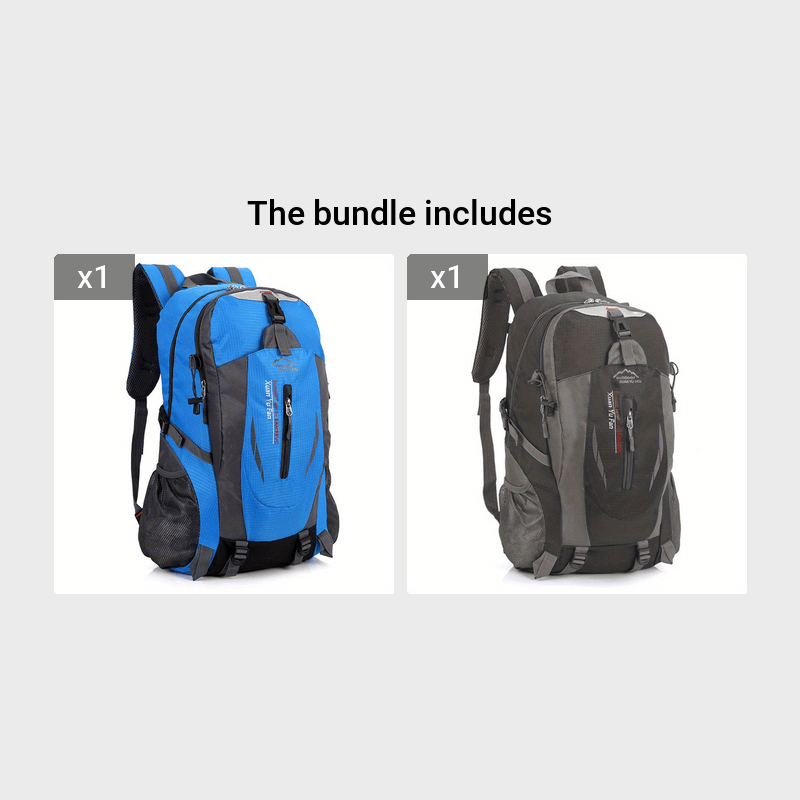 Mochila de caminhada de nylon de ajuste universal - capacidade de 7,93-10,57 galões, não à prova d'água, fecho de zíper, padrão de alfabeto, estilo esportivo para escalada e atividades ao ar livre