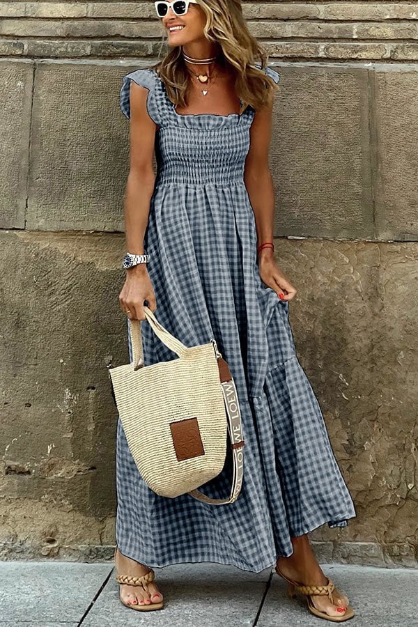 Lily™ - Vestido longo xadrez estiloso