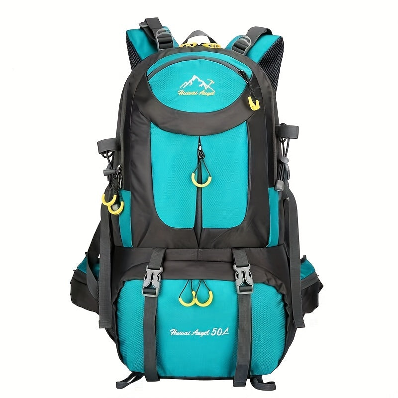50L 1pc 13.21gal Large Capacity Mountaineering Bag, Waterproof Hiking Backpack For Men Women, Suitable For Outdoor Travel Climbing Camping