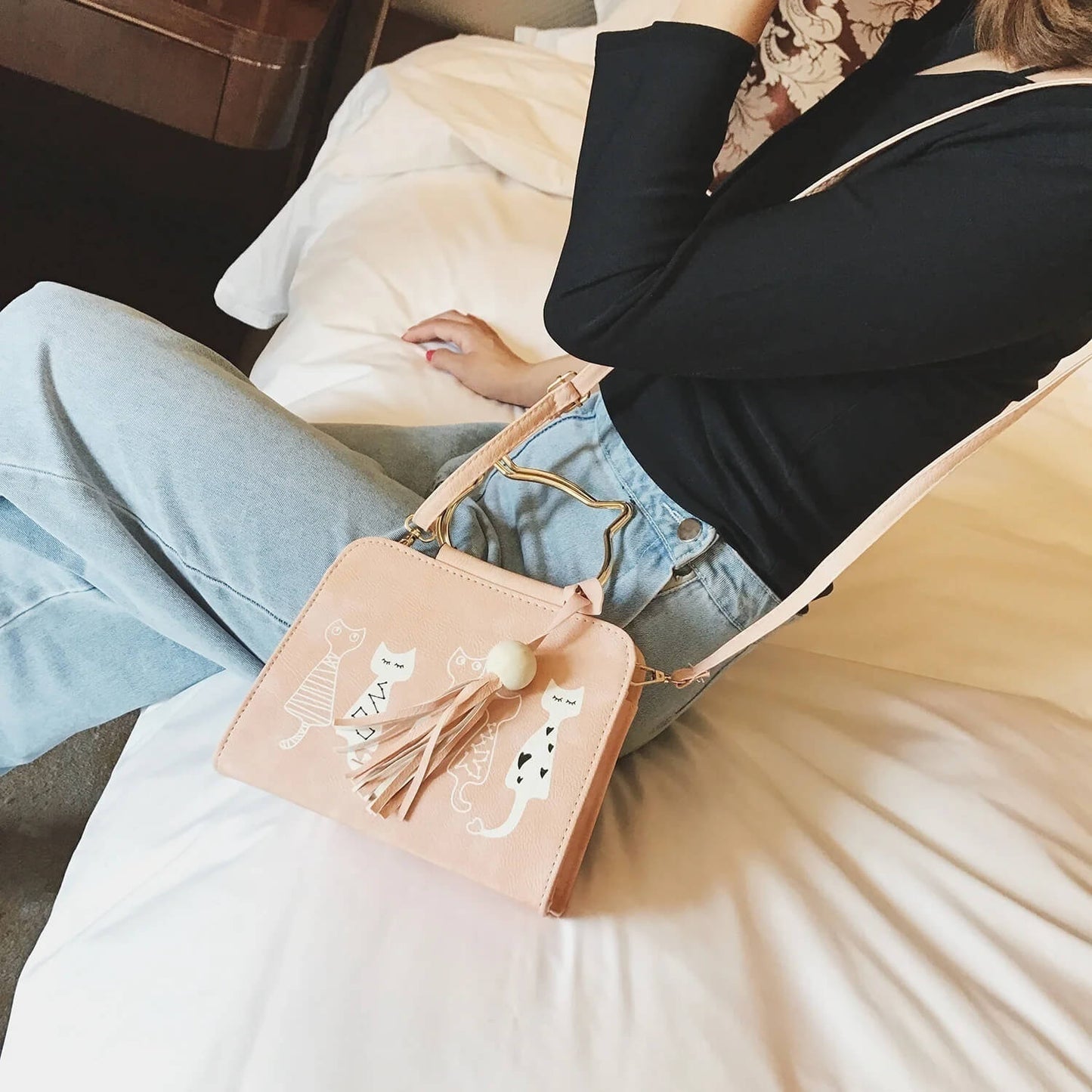 Layla™ - Bolsa de mão estilosa e fofa para gatinhos