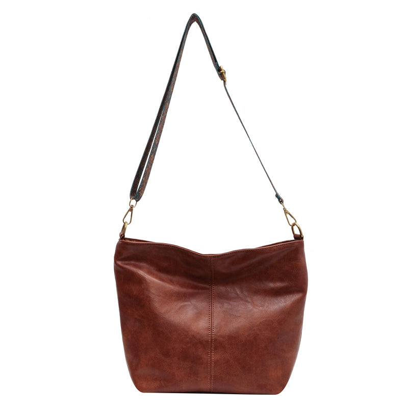 Bolsa Hobo com Alça Geométrica - Grande Capacidade, Retro Crossbody