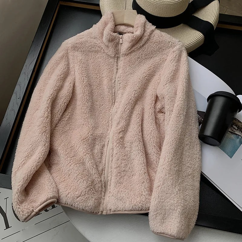 Riley™ - Kuscheliger Teddymantel mit Reißverschluss